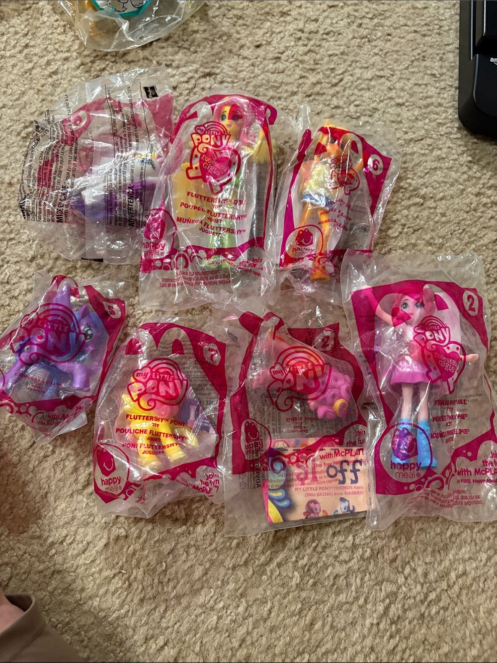 My Little Pony Pink and Purple Happy Meal Toy Set
